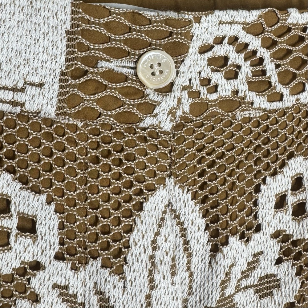 Anthro‎ Beatrice .B Lace Bermuda Shorts Ivory Boho Coastal Grandma Chic $337 NEW - Picture 5 of 16